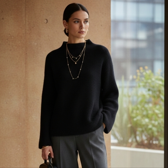 Skull Cashmere Sweaters - Skull Cashmere Black Cashmere Sweater